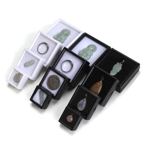 Wholesale Gemstone <strong>Display</strong> Box Custom Jewelry Packaging <strong>Case</strong> Gem Stone Container with Clear Top Lids for Coins Diamond <strong>Crystal</strong> - Product Image 2