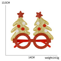 Lunettes décoratives de Noël flocon de neige rouge, accessoire photo festif pour réunions de famille, soirées costumées et événements de fin d'année au bureau