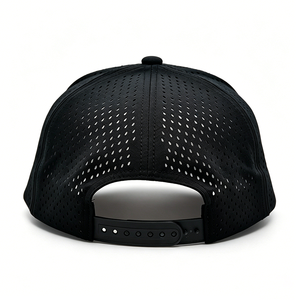 Men's Sporty Performance Perforated Rope Cap Custom Logo Embroidered 5-Panel Laser Baseball <b>Hat</b> with Letter Pattern - Product Image 2