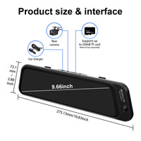 Caméra de rétroviseur latéral de voiture CPT 4K 2K IPS tactile, caméra de tableau de bord 3 canaux, enregistreur infrarouge Fisheye, capteur G, WiFi, étanche