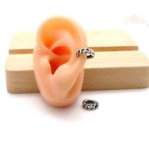 yunnique Stainless Steel Clip-on <b>Earrings</b> Geometric Design For Men And Women Fashion Jewelry Gift - Product Image 5