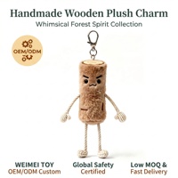 WEIMEI Porte-clés en peluche amusant en forme de souche d'arbre, faible MOQ, personnalisable, certifié ASTM, avec logo personnalisé, pendentif décoratif pour sac à dos de voyage