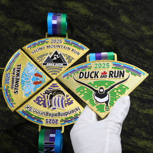 Medallas Personalizadas <span class=keywords><strong>de</strong></span> Aleación <span class=keywords><strong>de</strong></span> Zinc y Metal, Medalla <span class=keywords><strong>de</strong></span> <span class=keywords><strong>Oro</strong></span> Esmalte 5K Run Stony Mountain Running, Rompecabezas Combinado <span class=keywords><strong>de</strong></span> 4 Piezas, Medallas Deportivas - Product Image 6
