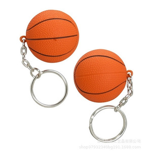 Basketball Keychain Pu Foam High <b>Rebound</b> Sports Toy Portable For Backpack Decoration - Product Image 3