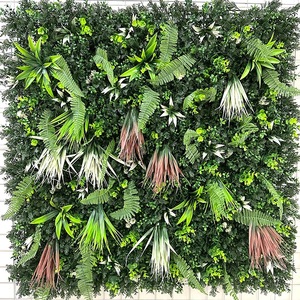 Space Saving Artificial Vertical Garden <b>Wall</b> <b>Panel</b> Realistic Foliage For Balcony Garden Outdoor Decoration - Product Image 5