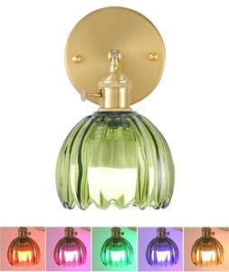 Aplique <span class=keywords><strong>de</strong></span> <span class=keywords><strong>pared</strong></span> <span class=keywords><strong>de</strong></span> tulipán con batería nórdica, pantalla <span class=keywords><strong>de</strong></span> cristal, luz <span class=keywords><strong>de</strong></span> <span class=keywords><strong>pared</strong></span> alimentada por batería recargable, lámpara Led inalámbrica con Control remoto - Product Image 3