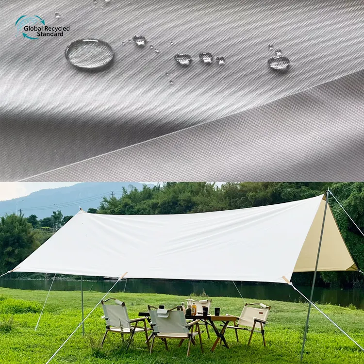 Factory price 600d polyester oxford fabric PVC outdoor tent waterproof recycled fabric for canopy