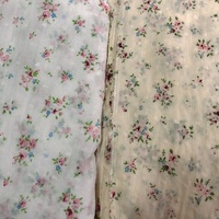 Kain Katun Lembut Bermotif Bunga yang Cantik, Dijual Per Yard untuk Pakaian/Bantal LT21928
