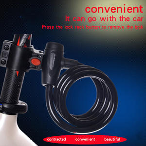 Antivol de vélo Oveshikic 1,2 m noir, câble antivol portable pour vélo et moto - Product Image 4