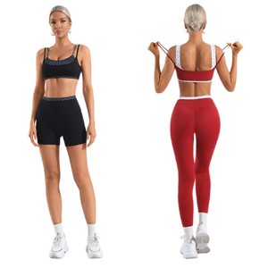 Top Deportivo Sexy con Parches de Puntos y Pantalones Cortos Diseñados para Mujer, Ideales para Entrenamientos en el Gimnasio y Actividades al Aire Libre, Estilo Ajustado - Product Image 5