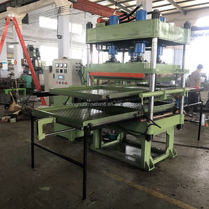 Jalur produksi ubin lantai karet limbah/mesin pembuat ubin karet/Pres vulkanisasi lantai karet - Product Image 4