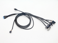 Panel frontal Panel trasero USB A tipo C HD Audio a tipo E placa base 20pin Gen 2 3,1 USB hub panel de computadora para caja de computadora