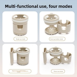 Portabicchieri Universale <span class=keywords><strong>per</strong></span> Passeggino con Porta Telefono, Organizzatore 3-in-1 <span class=keywords><strong>per</strong></span> Passeggino, Bicicletta, Sedia a Rotelle <span class=keywords><strong>e</strong></span> Deambulatore - Product Image 4