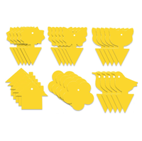 Piège à insectes adhésif pour l'extérieur, 30 pièces, jaune, collant, champignon, moucherons, pièges collants pour plantes