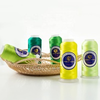 Fil à broder en rayonne de viscose 100% de qualité supérieure, en gros, mille couleurs, fil de soie pour machine, fil à broder
