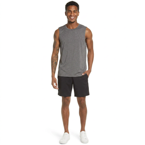 Cheap Lightweight Breathable Knitted Gym Men's Oversize Tank Top High Street Style Polyester/Cotton OEM Service Latest Design - Product Image 1