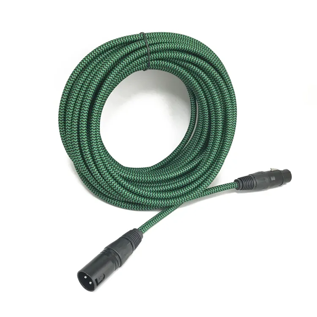 Professional XLR Microphone Cable & Audio Video Cable 3-Pin OFC Low Noise Speaker Connector for Camera Male to Female