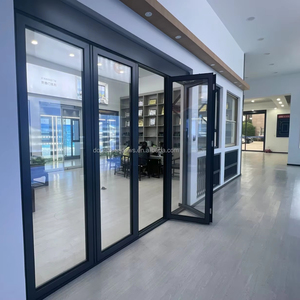 Thông minh tự động Bi-Fold hệ thống cổng với điều khiển từ xa và cảm biến an toàn, thiết kế hiện đại cho biệt thự và xây dựng thương mại - Product Image 1