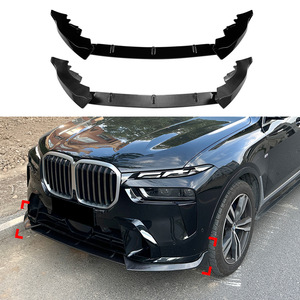 Bmw X7 G07 Lci M Sport 2023 Front Bumper Lip Splitter Piano Black Carbon Fiber Texture Abs Material - Product Image 4