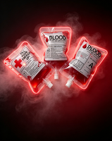 Pochette à boisson en forme de sac de sang pour fête costumée avec bec verseur, sac d'emballage de boisson en plastique, accessoire de décoration pour fête vampire zombie