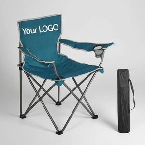 Chaise de camping pliante en métal portable pour pique-nique et barbecue avec porte-gobelet, personnalisable - Product Image 1