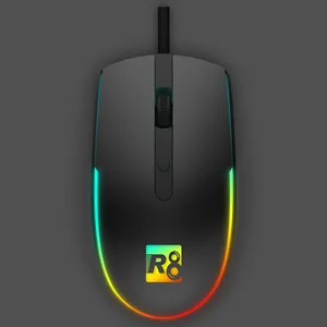 R8 Brand New Cheapest Usb Mouse Ottico Con Cavo a4tech Mouse Con Luci A LED Per PC