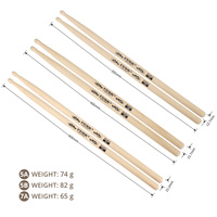 PUNK Solid Wood Drumsticks Set for Adults Kids & Beginners-Rock Band Percussion Instruments 500 Pairs