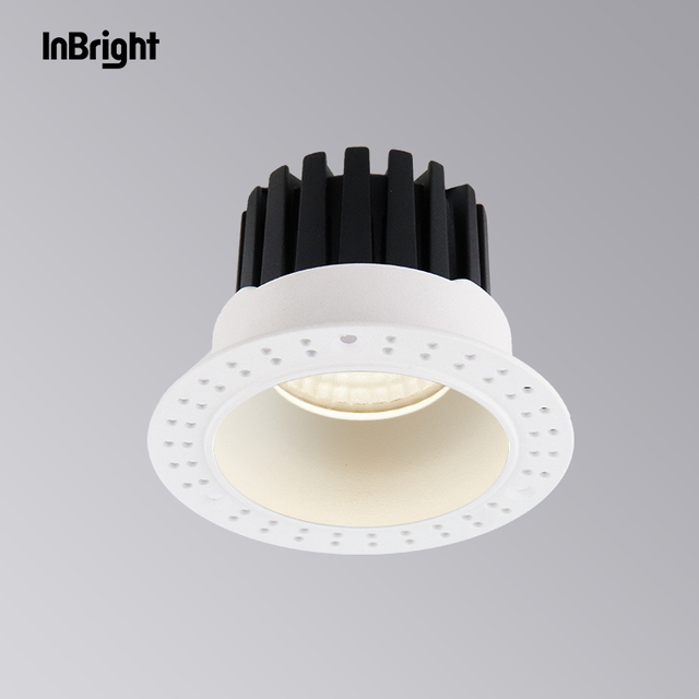 Trimless Modern Aluminum Dimmable Spot Light 10W 15W 25W Fixed COB LED IP65 Narrow Beam Downlight