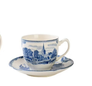 Cup Saucer Blue