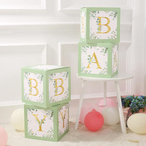 Boîtes bébé avec lettres pour baby shower ballons boîtes avec lettres pour sexe révéler anniversaire mariage baby shower décorations - Product Image 2