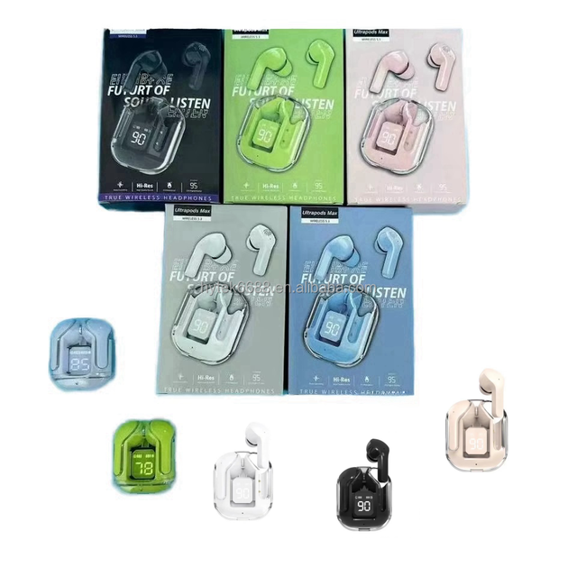 Transparent TWS Digital Display Air31 Earphones Wireless Headset Best Quality Headphones