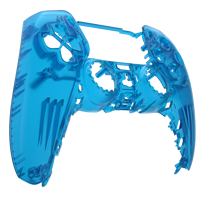 Pour le couvercle du contrôleur PS5-Façade transparente personnalisée en bleu clair, durable et légère