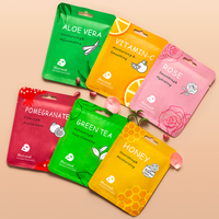 2 masques en feuille organique coréenne, soin du visage, masque facial, beauté, fruits, vente en gros