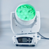 Aura 19x15W LED Zoom Wash Moving Light RGBW 3-en-1, Angle de Zoom 8-50 Degrés, Ra95 CRI, IP33, Projecteur de Scène à Tête Mobile
