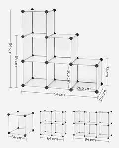 Organisateur de stockage de livres réglable présentoir étagère armoire vêtements organisateur pliant bricolage cubes stockage couleur personnalisée - Product Image 4