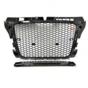 Grille de pare-chocs avant pour <span class=keywords><strong>Audi</strong></span> A3 modifiée en grille RS3, grille en nid d'abeille, grille centrale en ABS, 2008-2012 - Product Image 2