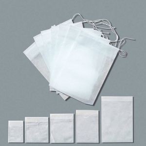 Bolsa de Té Blanca Vacía de Alta Calidad de Fábrica China, Bolsa de Filtro de Té No Tejida con Cordón, Bolsa de Té para Baño - Product Image 1
