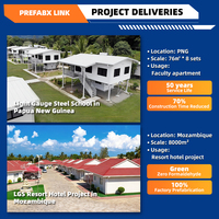 Casa Prefabricada Moderna y Personalizable, Villa de Lujo con Estructura de Acero Ligero Sostenible, Casa Modular Preconstruida para Resort Turístico