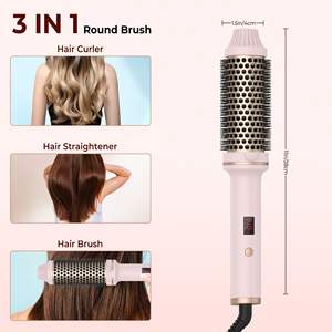Brosse lissante électrique chauffante 1,5 pouce pour coiffure, brosse chauffante portable personnalisée, peigne chauffant pour cheveux - Product Image 1