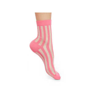 Pink Striped Ankle Socks Knitted Breathable <b>Thin</b> Men's Daily Wear Summer Style - Product Image 6