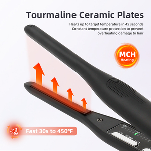 Plancha de <span class=keywords><strong>Pelo</strong></span> Pequeña de 0.3 Pulgadas Más Vendida, Plancha de Cerámica con Turmalina para Cabello <span class=keywords><strong>Corto</strong></span>, Barba y <span class=keywords><strong>Rizador</strong></span> de Pixie - Product Image 4