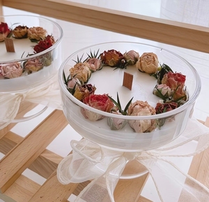 Ensemble cadeau de bougies en cire de soja dans un bol floral fait main, petit MOQ, avec boîte en kraft, étiquette <span class=keywords><strong>personnalisée</strong></span>, fournisseur d'usine - Product Image 2