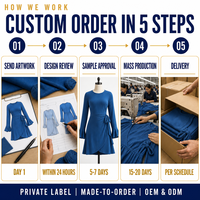 Robe Tunique Personnalisée pour Femme avec Demi-Zip, Tenue de Travail, Voyage, Look Superposé, Vente en Gros, OEM, ODM, Usine