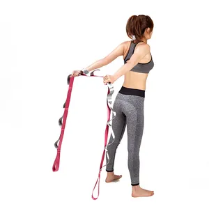 Elastic Stretch Band Yoga Equipamentos de Yoga Mat Strap Belt com Loops Yoga Fitness Belt bandas de resistência set