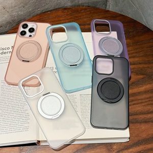 360 rotatif doux pour la peau mat clair PC antichoc sûr étui de téléphone portable magnétique pour <span class=keywords><strong>iPhone</strong></span> 15 <span class=keywords><strong>14</strong></span> 13 Pro Max - Product Image 1