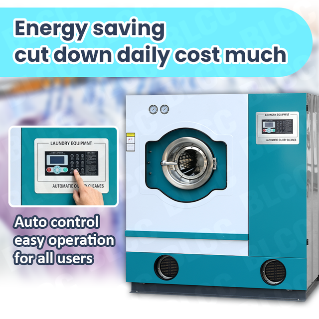 Dry Cleaning Equipment Fully Enclosed and Automatic Washing and Drying Machine Dual Filtration Petroleum Dry Cleaning Machine