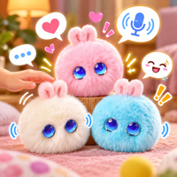Mini jouets en peluche éducatifs, jouet interactif IA, compagnon émotionnel, jouet en fourrure, lapin électrique parlant à commande vocale pour enfant, cadeau