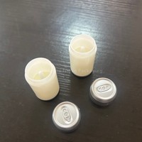 ISMAN Vente en gros – Mini conteneur de baume à lèvres en forme de canette de soda argentée de 3,5 g, bouteille vide pour boissons, tube d'emballage cosmétique, logo personnalisé