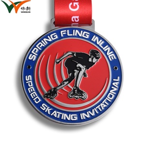 Medalla Redonda de Metal Esmaltado Suave con Diseño Personalizado para Premios de Patinaje sobre Ruedas - Product Image 3