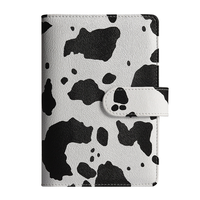 Carnet de budget A6 personnalisé en cuir PU avec spirale, couverture de carnet de notes A6 en gros avec pochette